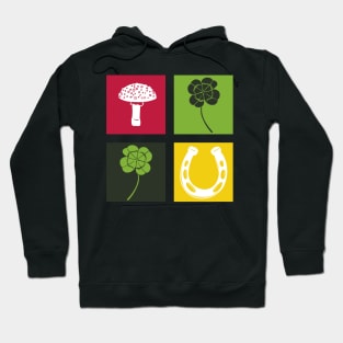 Just my luck pattern with symbols Hoodie